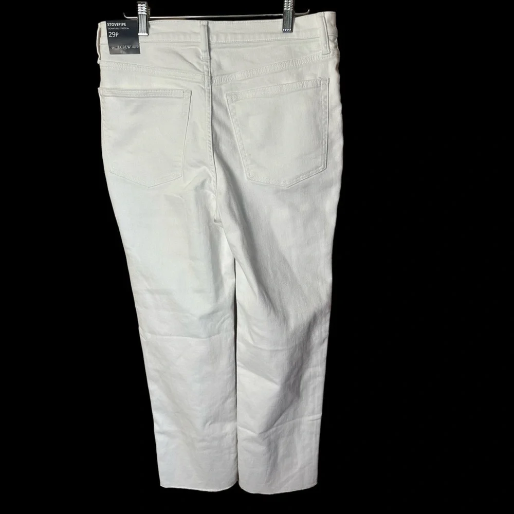 J Crew White Stovepipe Straight Jeans 29 Petite